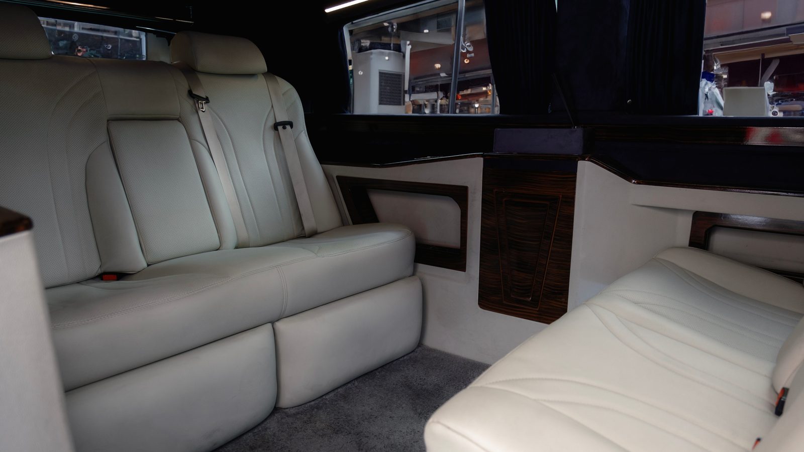 Mercedes-Benz Sprinter executive van interior with facing leather seats